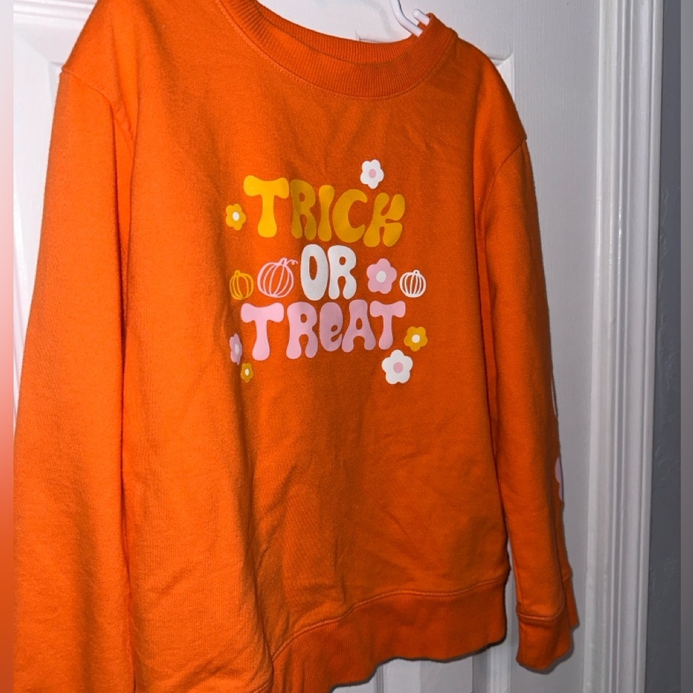 Cat & Jack Orange Trick or Treat Sweatshirt - Picture 2 of 6